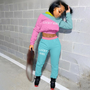 hirigin Sporty 2 Piece Set Hoodies and Sweatpants Fall Winter Clothes Women Two Piece Outfits Casual Tracksuits Sweatsuits - A Woman Knows Best